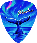 featuring an Alaska whale tail design for gift shops and tourist stores.